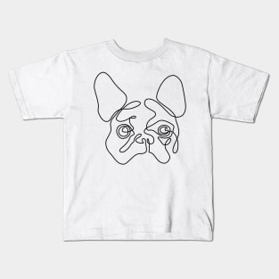 Two Line French Bulldog Kids T-Shirt